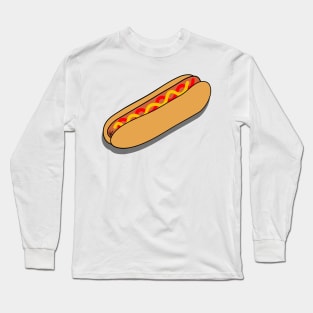 hot dogs on blue Long Sleeve T-Shirt